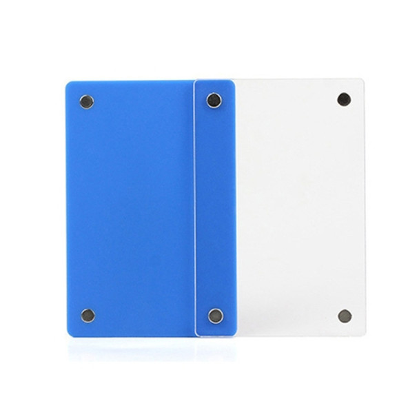 3 PCS 3 Inch Photo Acrylic Photo Frame Refrigerator Magnetic Sticker For Polaroid(Blue)