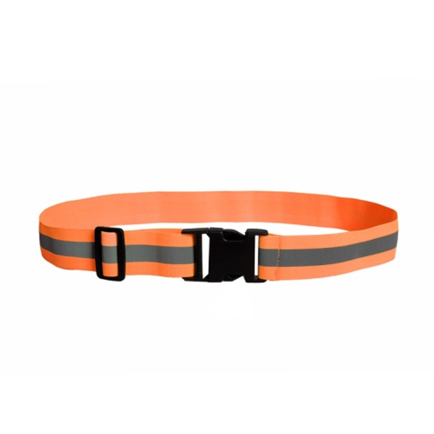 3 PCS Outdoor Adjustable Night Running And Cycling Reflective Waistband, Specification: 4cm Width(Orange Red)