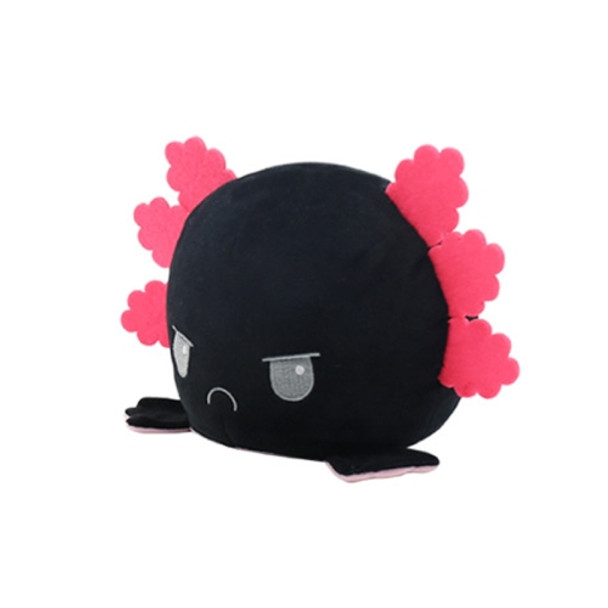 2 PCS Cute Plush Flip Toy Double-Sided Doll(Pink Black Axolotl)