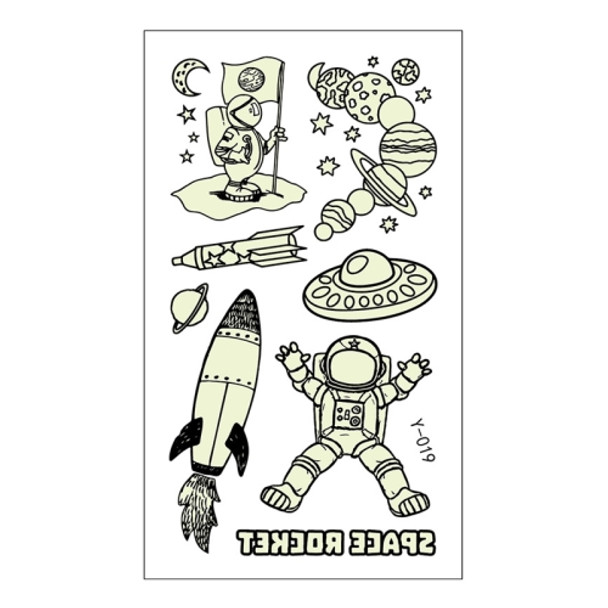 20 PCS Cartoon Spaceship Luminous Children Tattoo Stickers(Y-019)