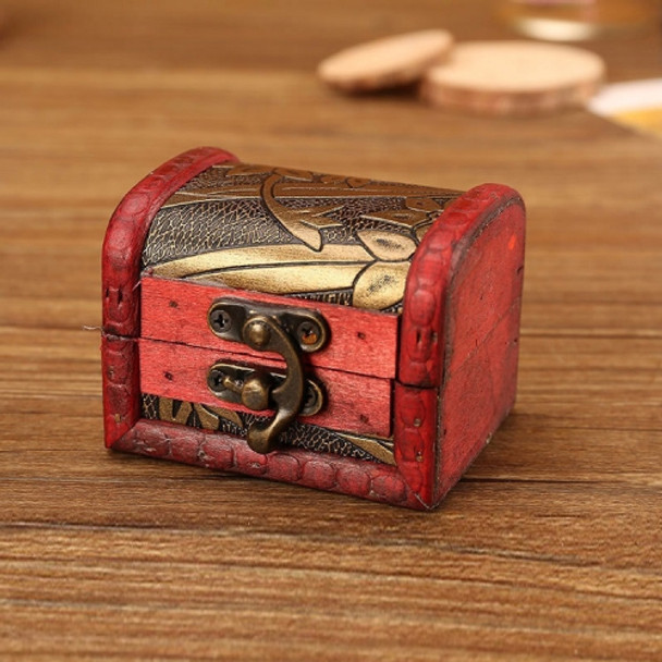 3 PCS Retro Distressed Storage Wooden Box Wedding Candy Jewelry Storage Box, Size: 8x6.5x6cm(6039G Narcissus)