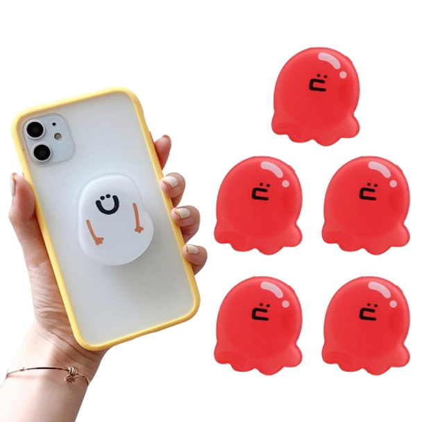 5 PCS Special-Shaped Cartoon Epoxy Retractable Mobile Phone Airbag Holder(E14 Octopus)
