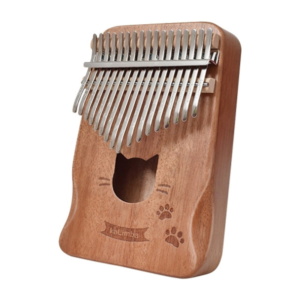 17 Tone Acacia Wood Thumb Piano Kalimba Musical Instruments(Coffee-Cat)