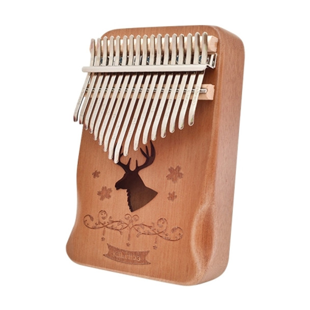 17 Tone Acacia Wood Thumb Piano Kalimba Musical Instruments(Coffee-Reindeer)