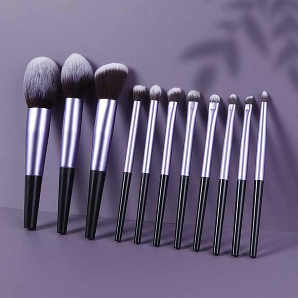 11-In-1 Beauty Tool Makeup Brush Set Beginner Beauty Brush(Black Purple)