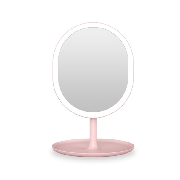 2 PCS 201 Smart Eye Protection Makeup Mirror With Light, Colour: Charging Monochrome Type(Pink)