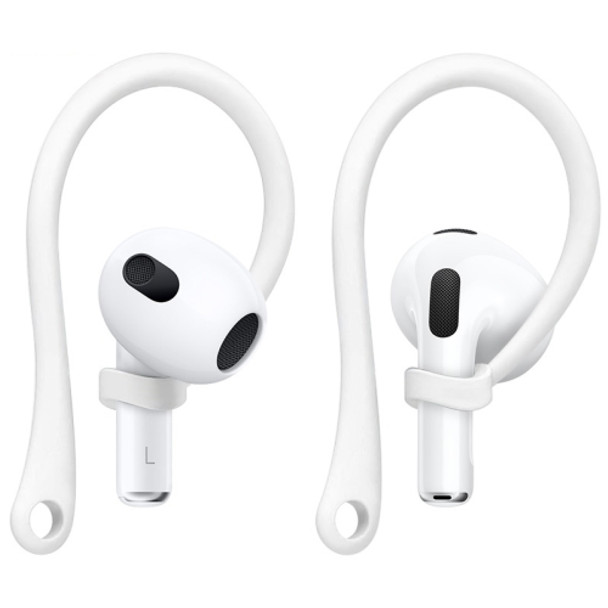 1 Pair imak Wireless Earphones Silicone Anti-lost Lanyard Ear Hook For AirPods 3(White)