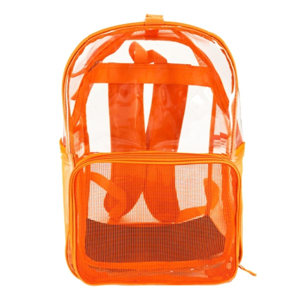 Pet Bag Cat Dog Universal Transparent Shoulder Bag Out Portable Pet Breathable Backpack(02 Orange)