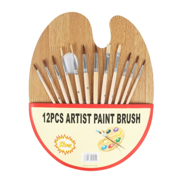 3 Sets Bristle And Horsehair Hand-Painted Paint Pen Log Brush Set