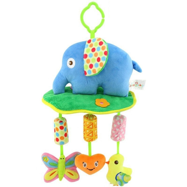 Cute Animal Wind Chimes Baby Toy 0-1 Year Old Bed Hanging Grip Baby Bed Bell(Elephant)