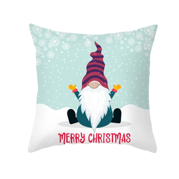 3 PCS Cartoon Printed Christmas Pillowcase Peach Skin Home Sofa Pillow Cover, Without Pillow Core, Size: 45x45cm(TPR421-23)