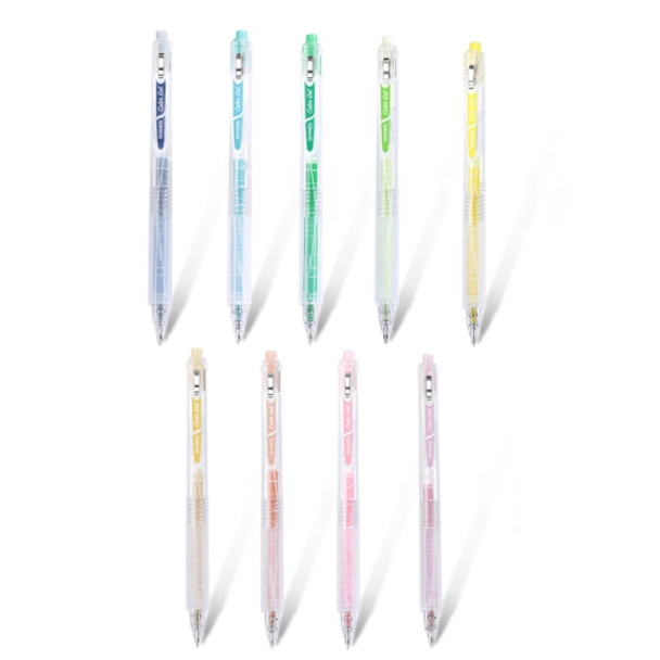 9 Colors / Bag SHANDS Push Colorful Neutral Pen Hand Account Sign Hand Drawn Pen(S619-A Color Series)