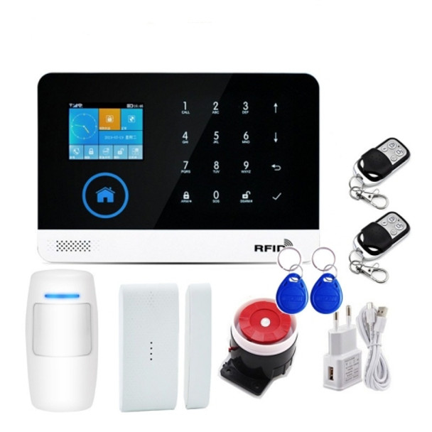 Multi-function Dual Network WIFI GSM Alarm Home and Business Alarm Set, EU Plug