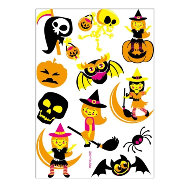 5 PCS Halloween Fluorescent Children Water Transfer Sticker Cartoon Animal Tattoo Sticker(WSYG02)
