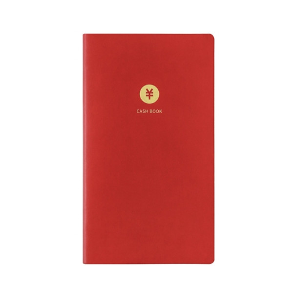 CA6J4812B Family Financial Management Notebook Compact Portable Diary Hand Ledger(Red)