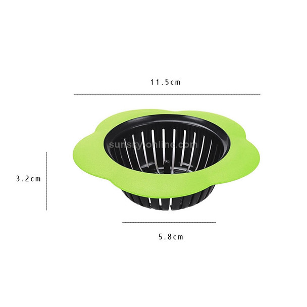 2 PCS Portable Handheld Outfall Water Tank Strainer Sink Filter Floor Drain Bathroom Kitchen Gadget(Green)