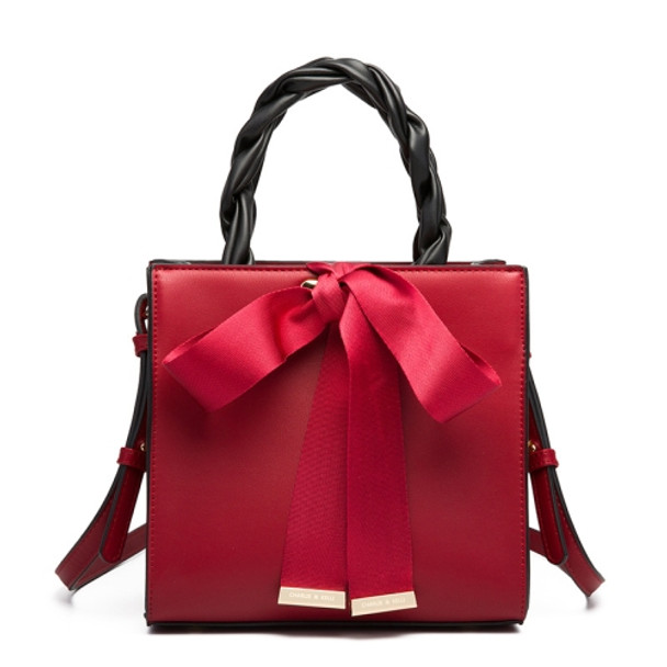 2128 Crossbody Handbags With Bow And Ribbon(Red)