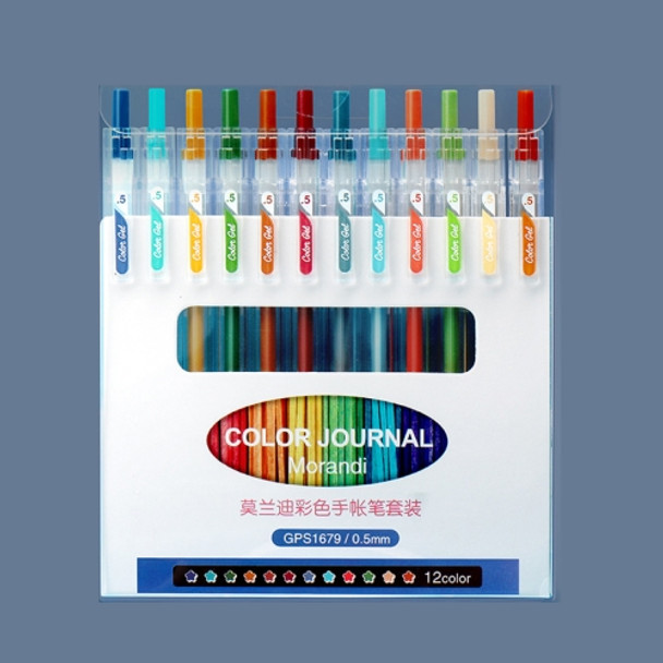 Morandi 12 Color Hand Account Pen 0.5mm Gel Pen,Specification: 12 Pens