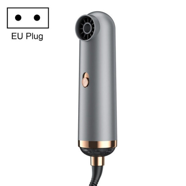 Household Intelligent Temperature Control Negative Ion Hair Dryer，EU Plug, Colour: Grey