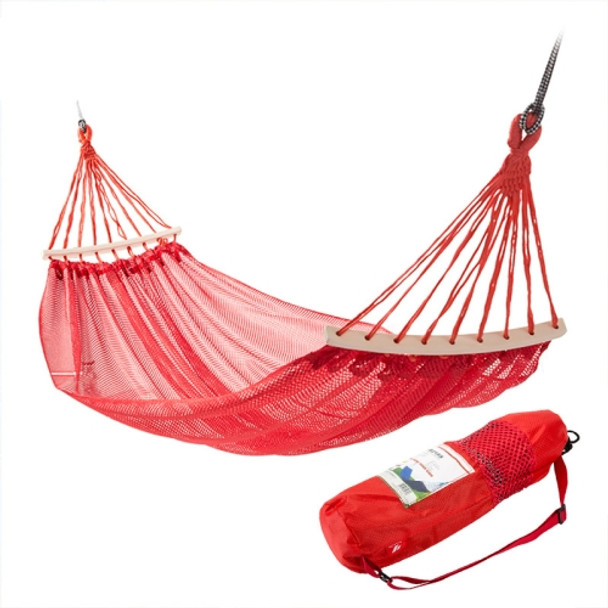 Outdoor Hammock Anti-Rollover And Breathable Camping Hammock  Outdoor Swing(Red)