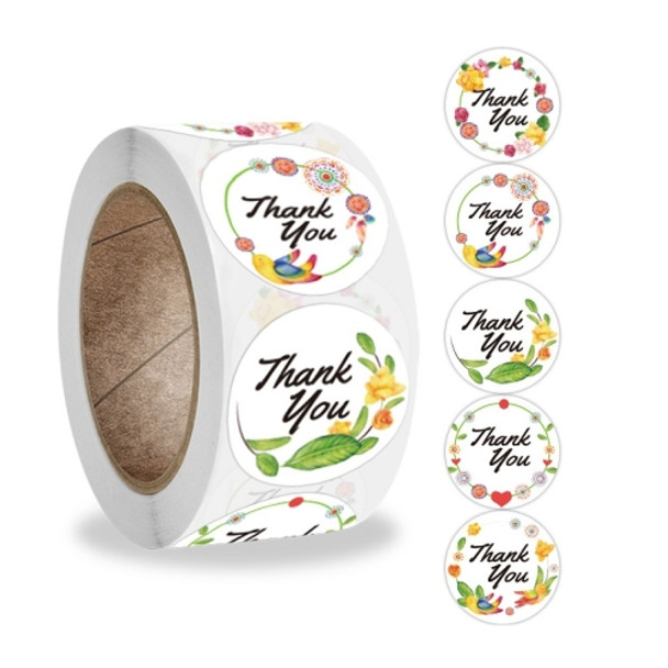 10 PCS Thank You Flower Sticker Handicraft Decoration Envelope Sealing Sticker, Size: 2.5cm / 1 inch(A-206)