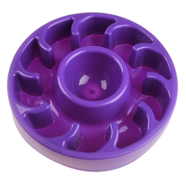 2 PCS Dog Slow Food Bowl Pet Tattoo Deflection Bowl, Specification: Colorful Package(Purple)
