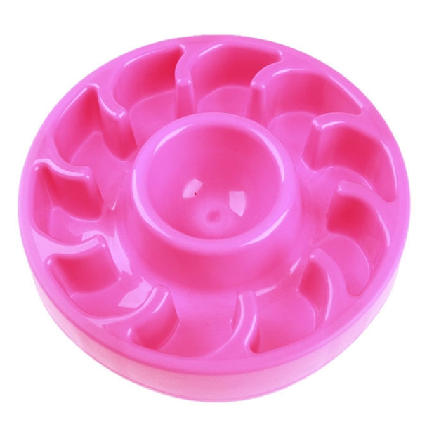 2 PCS Dog Slow Food Bowl Pet Tattoo Deflection Bowl, Specification: Colorful Package(Pink)