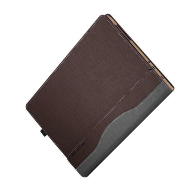 Laptop PU Leather Protective Case For Lenovo Yoga 720-15(Coffee Color)