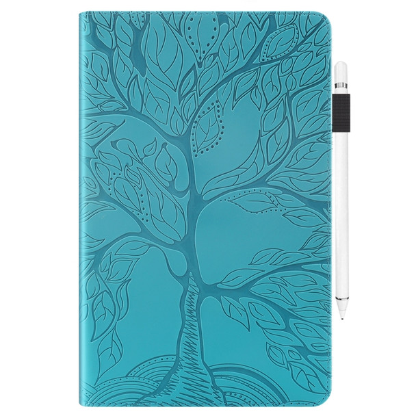 For Amazon Kindle Paperwhite 5 2021 Life Tree Series Leather Tablet Case(Lake Blue)