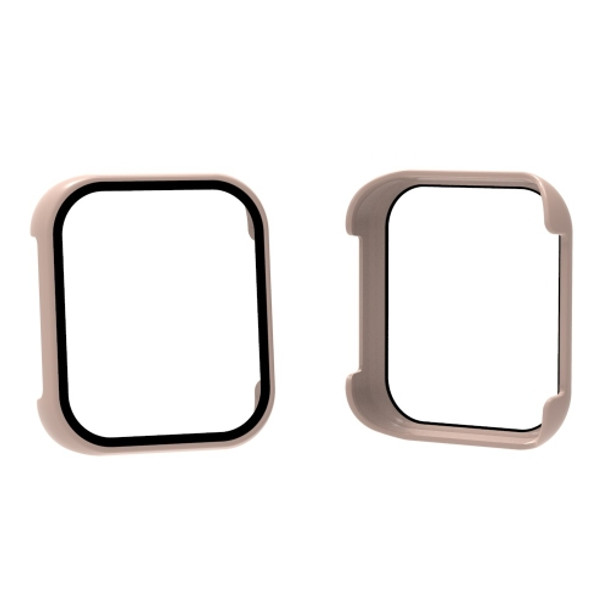 For OPPO Watch 2 42mm / 46mm PC + Tempered Glass Watch Protective Case(Pink)