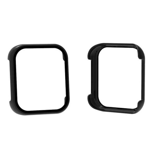 For OPPO Watch 2 42mm / 46mm PC + Tempered Glass Watch Protective Case(Black)
