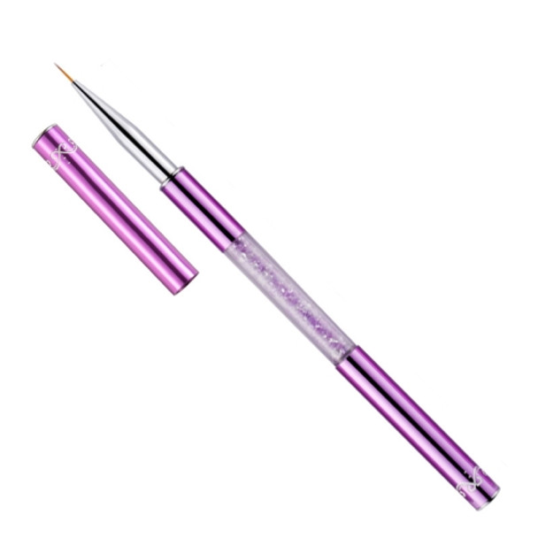 2 PCS Nail Art Drawing Pen Purple Drill Rod Color Painting Flower Stripe Nail Brush With Pen Cover, Specification: 9mm