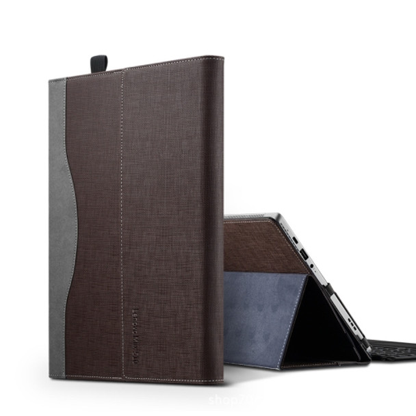 Laptop PU Leather Protective Sleeve For Lenovo Miix 5(Coffee)