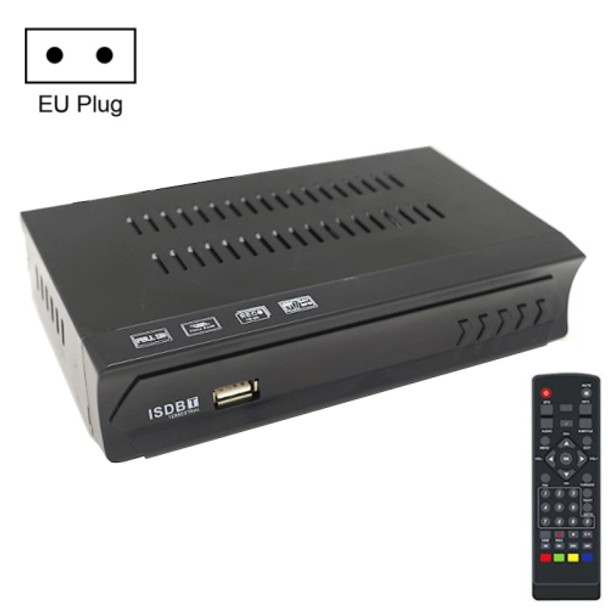 ISDB-T Satellite TV Receiver Set Top Box with Remote Control, For South America, Philippine(EU Plug)