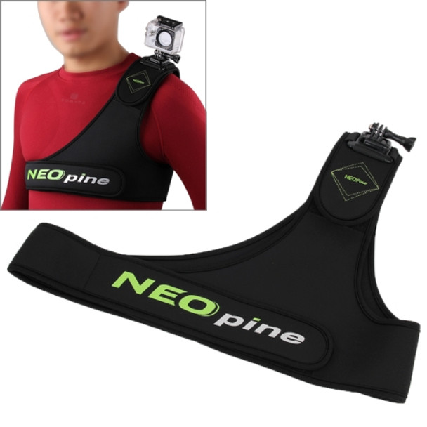 NEOpine SCM-9 Diving Material Harness Chest Belt Single Shoulder Strap Adapter Camera Mount Stabilizer for GoPro HERO10 Black / HERO9 Black / HERO8 Black / HERO7 /6 /5 /5 Session /4 Session /4 /3+ /3 /2 /1, Insta360 ONE R, DJI Osmo Action and Other A