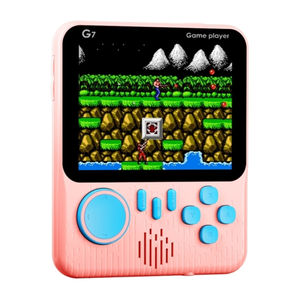 G7 3.5 inch Ultra-thin Handheld Game Console Built-in 666 Games, Style: Single (Pink)
