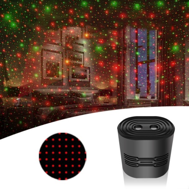 C209 USB Charge Mini Laser Stage Atmosphere Light, Specification: Single Star Style (Black)