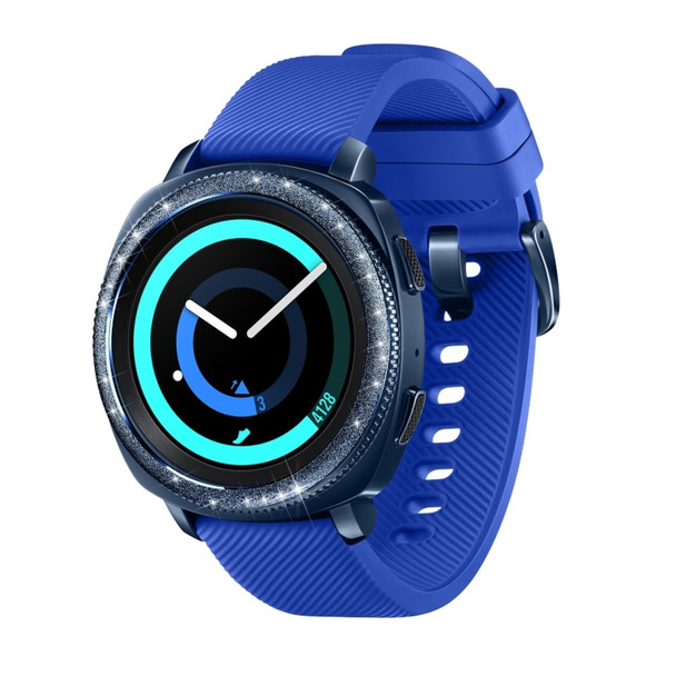 For Samsung Galaxy Watch 42mm Glitter Powder Stainless Steel Bezel Ring(Blue)