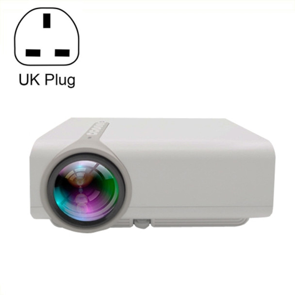 YG530 Home LED Small HD 1080P Projector, Specification: UK Plug(White)