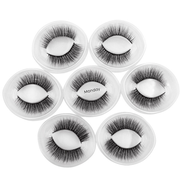 ShidiShangpin 3D Mink False Eyelashes Natural Three-Dimensional 7 Pairs Of Eyelashes Set(Monday)