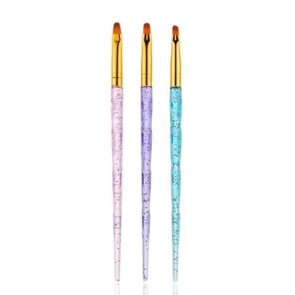 3 Sets Nail Pen Set Phototherapy Drawline Pen Painted Pen Flash Powder Pen Rod Smudge Carving Pen,Style:  3 In 1 Round Head
