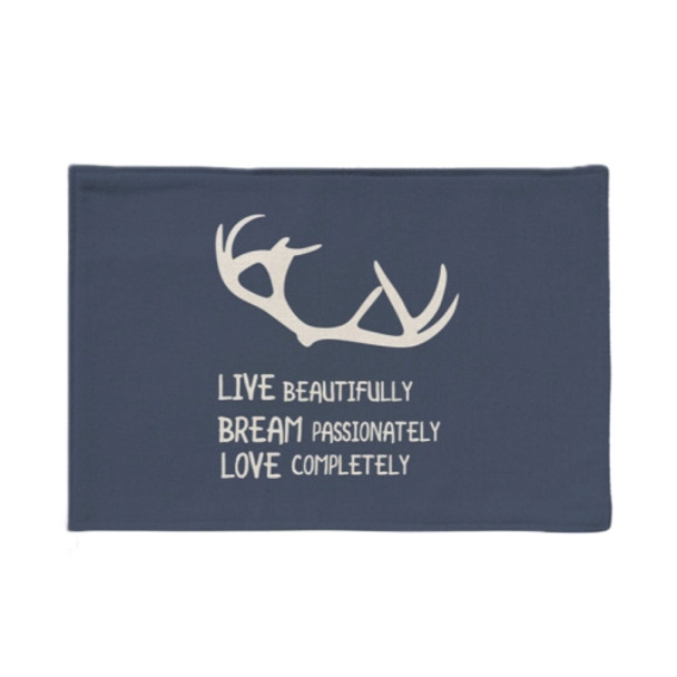 Cotton & Linen Non-Slip Western Table Mat Coffee Table Insulation Coaster, Specification: Double Layer+Anti-slip Point(Antlers)