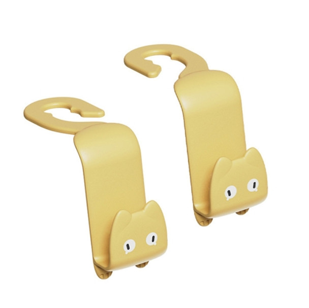 5 Sets Cartoon Car Hook Seat Upholstery Hook(Toast Orange)