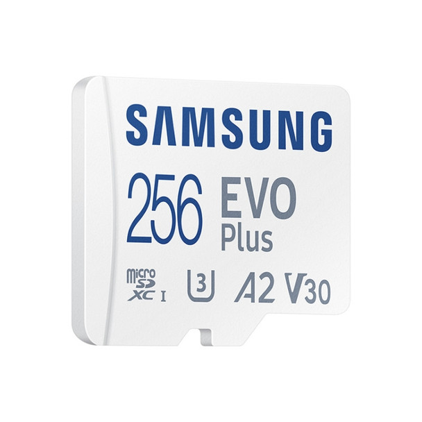 Original Samsung EVO Plus Micro SD Memory Card (2021), Capacity:256GB(White Blue)