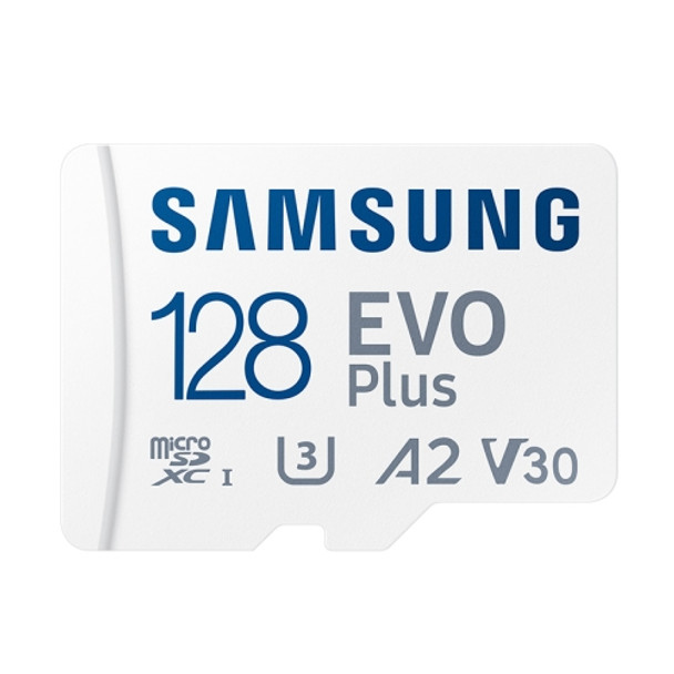 Original Samsung EVO Plus Micro SD Memory Card (2021), Capacity:128GB(White Blue)
