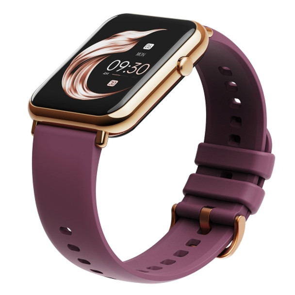 Q19 Pro IP67 Waterproof 1.69 inch Smartwatch(Gold+Burgundy)