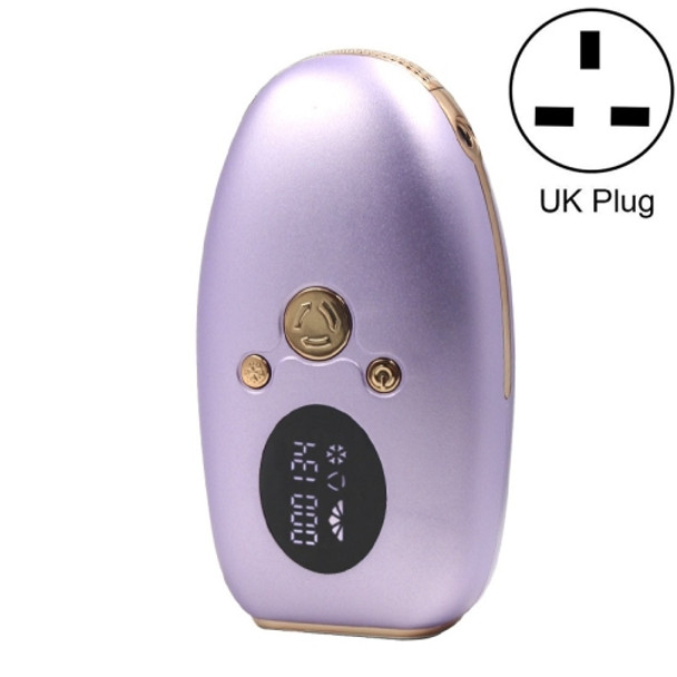 IPL02 Quartz Tube Freezing Point Full Body Laser Hair Removal Device For Women, Specification:UK Plug(Purple)