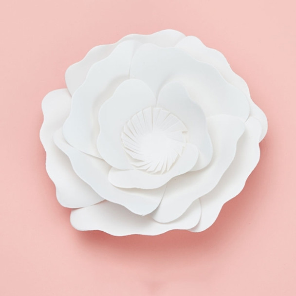 Peony Creative Paper Cutting Shooting Props Flowers Papercut Jewelry Cosmetics Background Photo Photography Props(White)