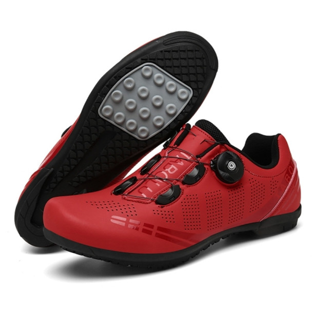 T27 Cycling Breathable Power-Assisted Mountain Bicycle Shoes, Size: 45(Rubber-Red)