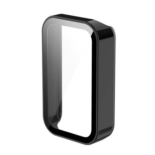 For Xiaomi Redmi Smart Band Pro PC + Tempered Glass Watch Protective Case(Black)